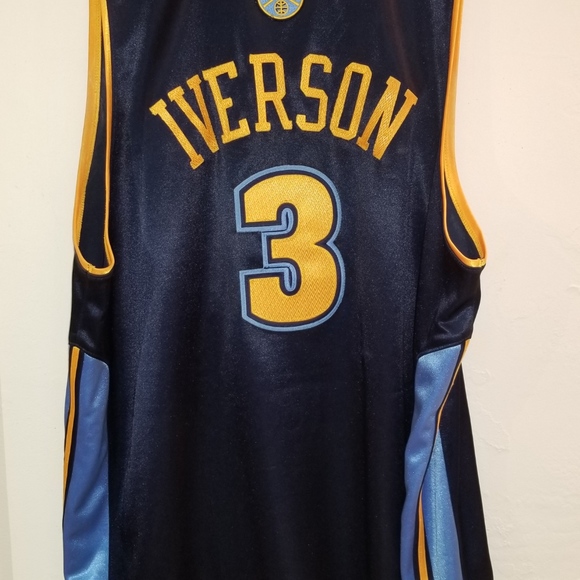 COPY - NBA Authentic Allen Iverson Denver Nuggets Jersey - Picture 2 of 3